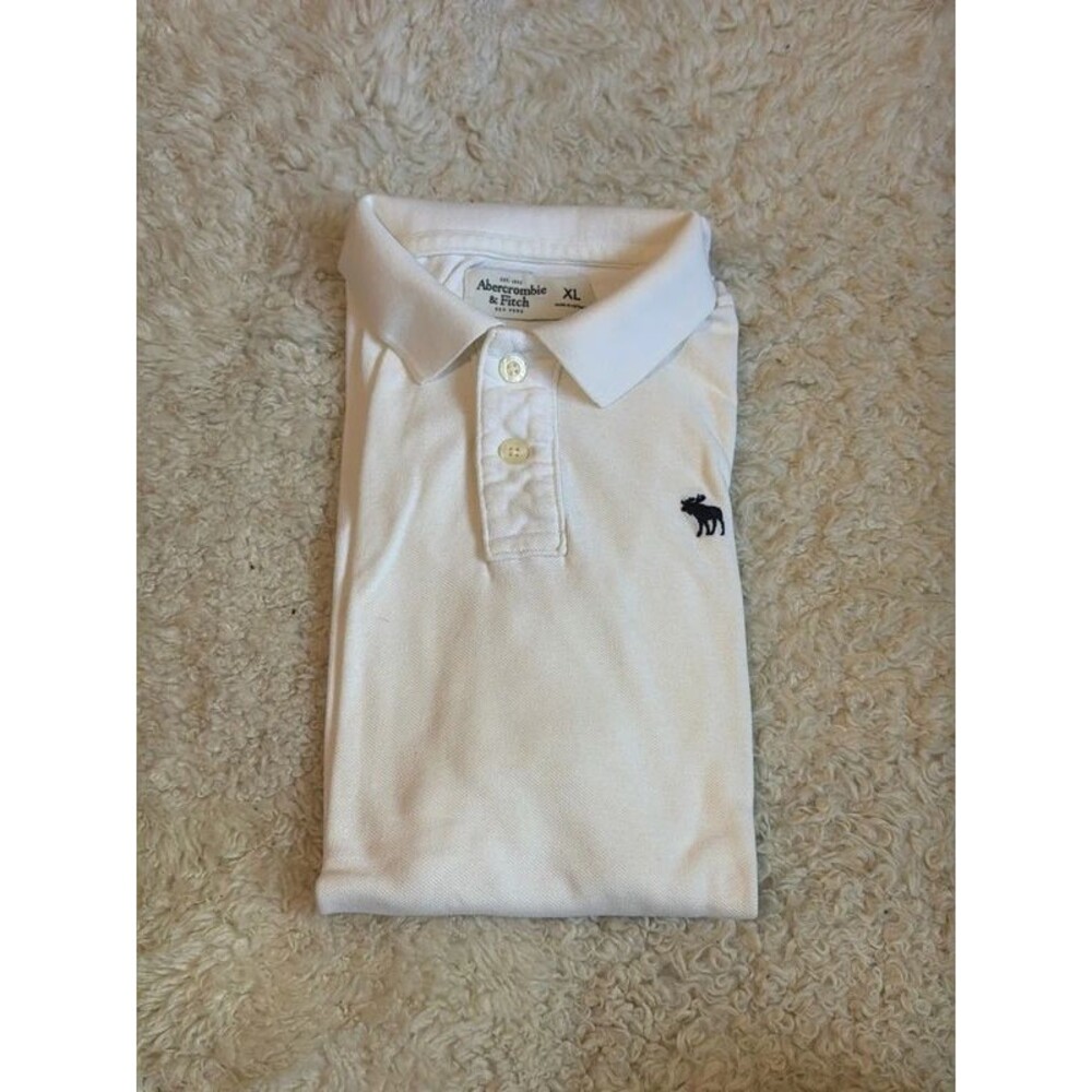Abercrombie and Fitch Mens White Polo XL